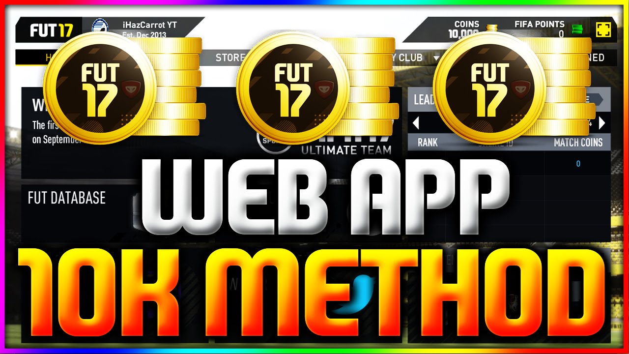 FIFA 17 | HOW TO TRADE WITH 10K - WEB APP 10K TRADING METHOD (FUT 17 HOW TO TRADE WITH 10K)