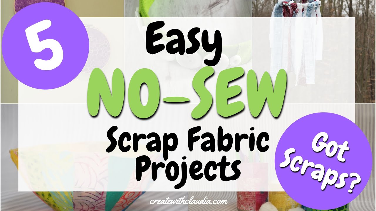5 Easy No Sew Scrap Fabric Projects