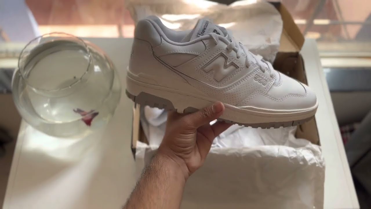 New balance 550 white grey unboxing + on feet