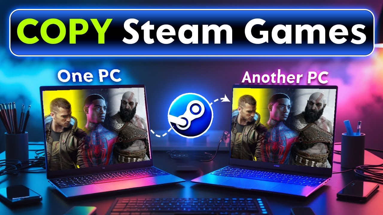 How to Copy Steam Games From One PC to Another PC Without Re-Downloading! (Fast & Easy)