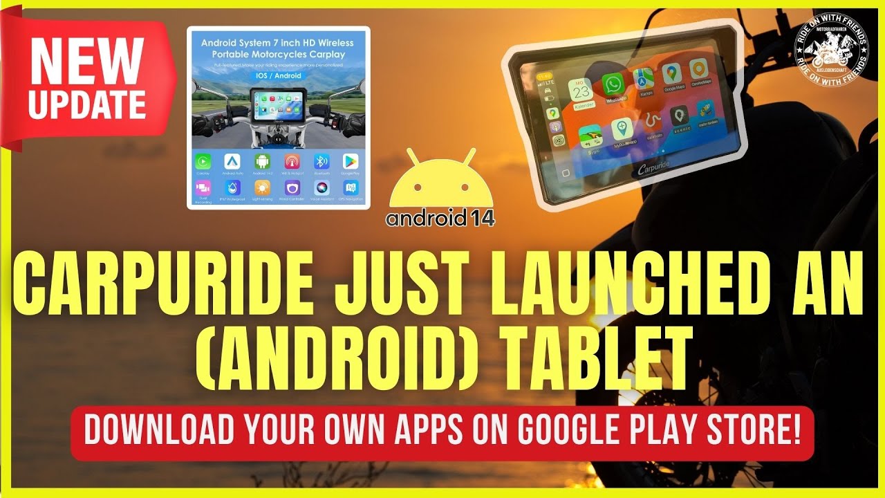 Carpuride Neuheit W702 Plus – Das erste echte Carpuride Android-Tablet fürs Motorrad! 🏍️