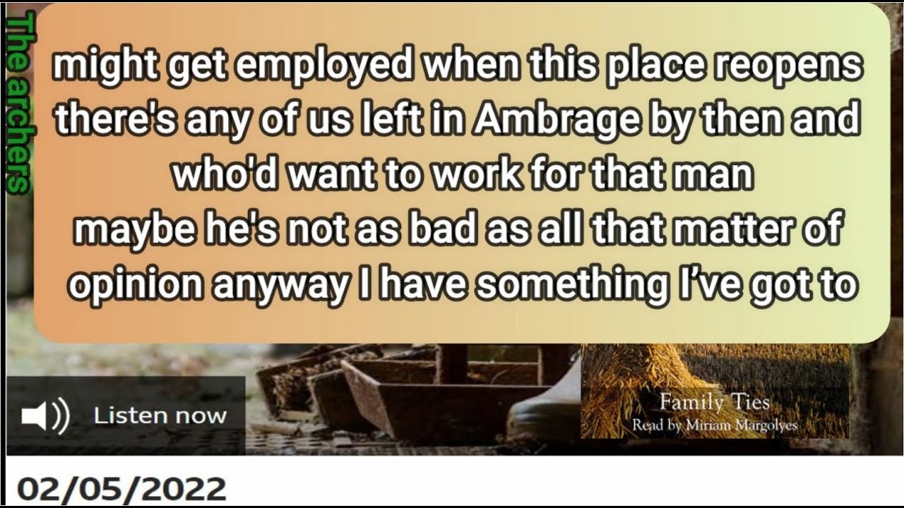 Episode of 02 05 2022 The Archers with Subtitles Soap Opera BBC Learn English by listening