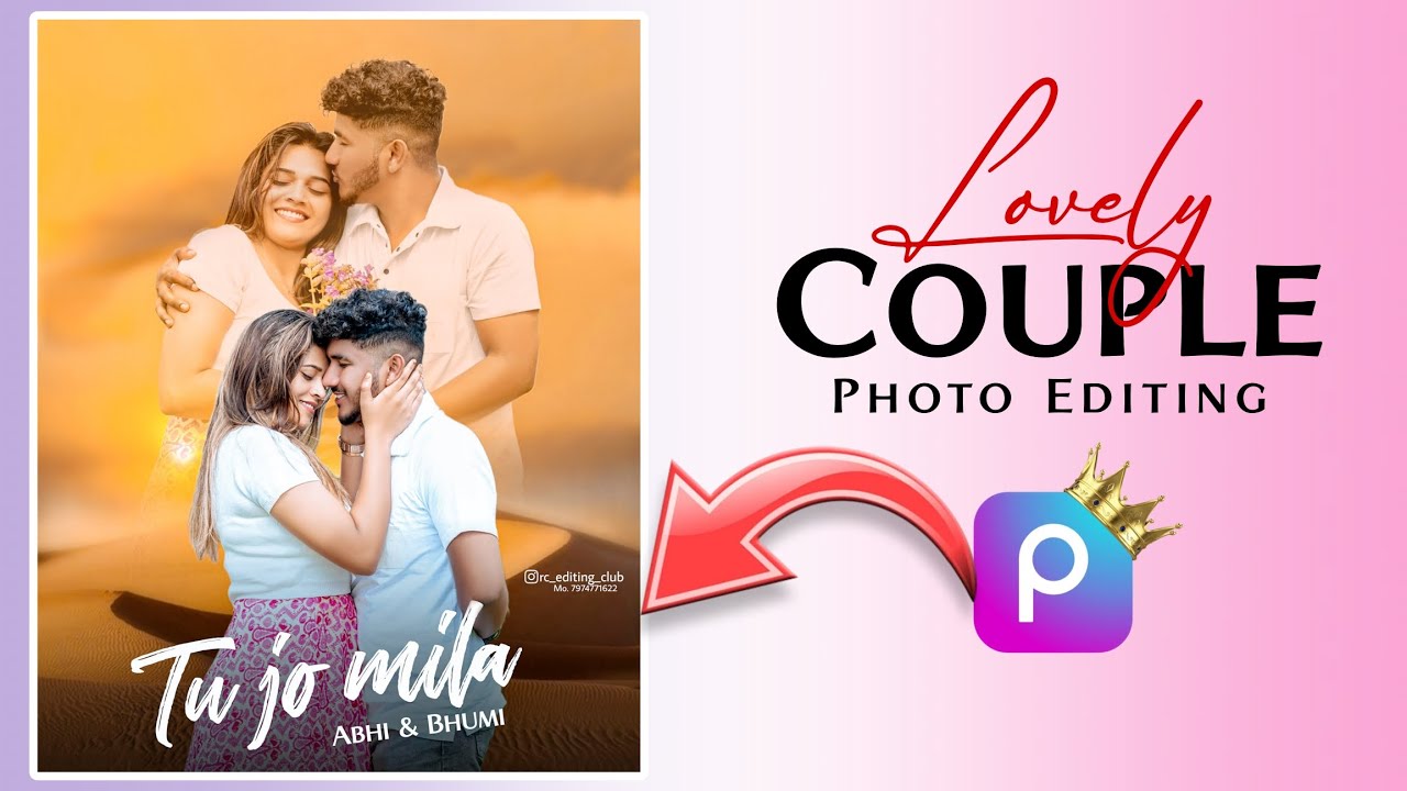 Pre wedding photo editing in picsart🥰 || picsart photo editing tutorial || picsart se photo editing