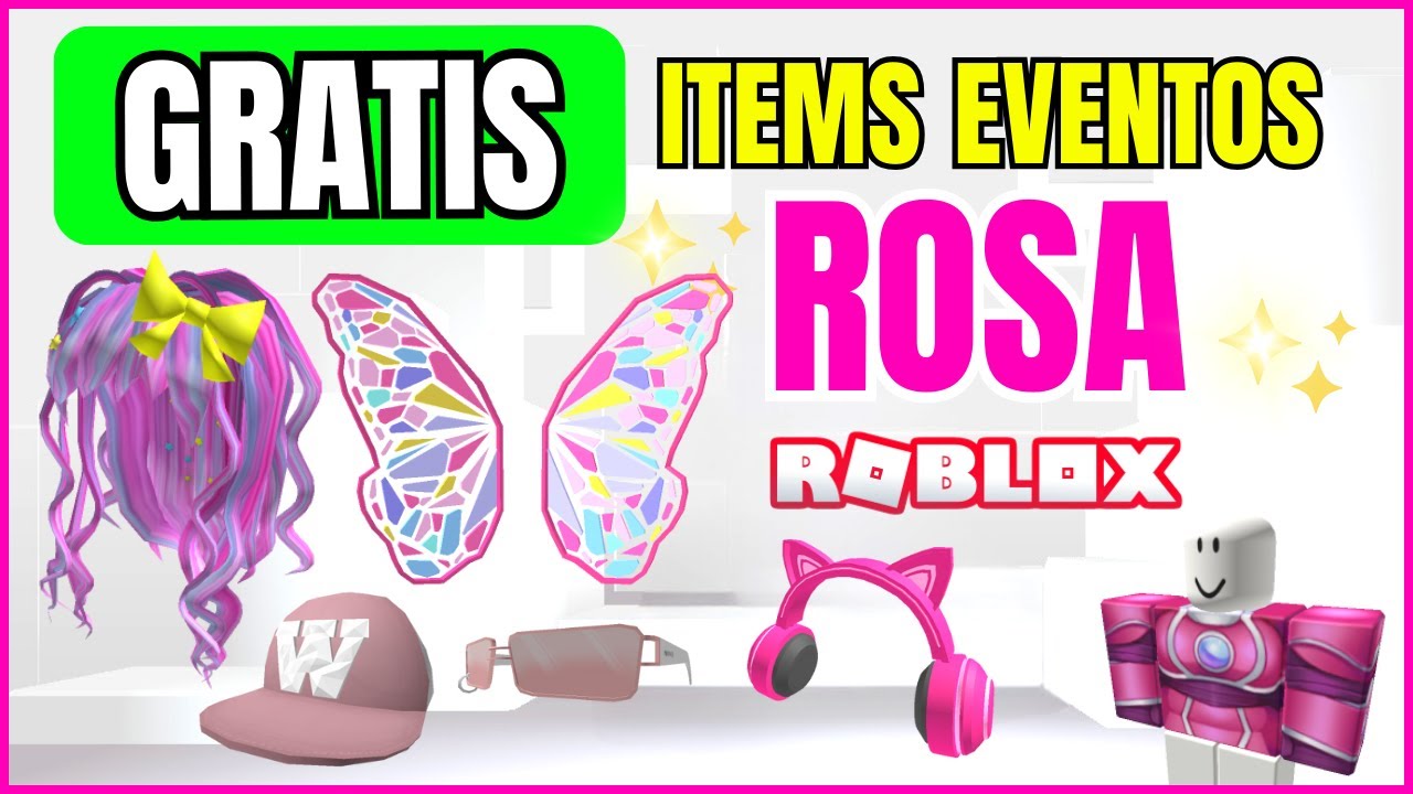 COSAS GRATIS EN ROBLOX DE COLOR ROSA,NUEVOS ACCESORIOS y NUEVO PELO GRATIS en Roblox EVENTOS