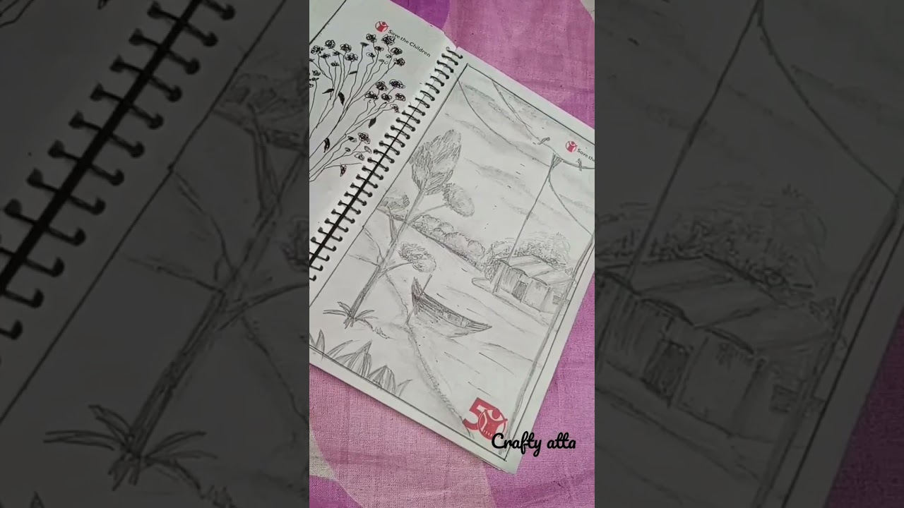 sketch scenery. pencil sketch . #sketch #sketching #scenerysketch #art #drawing #shorts #viral