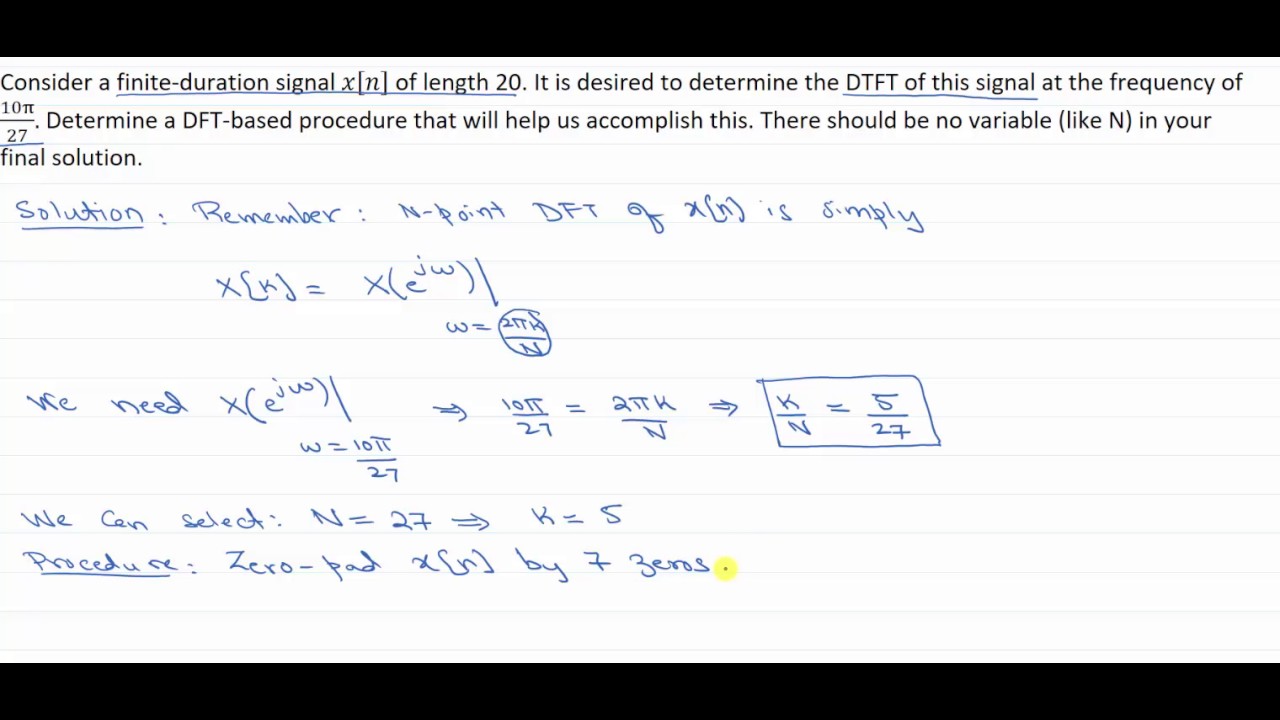 Solved Problem #5: Using the DFT to Evaluate the DTFT