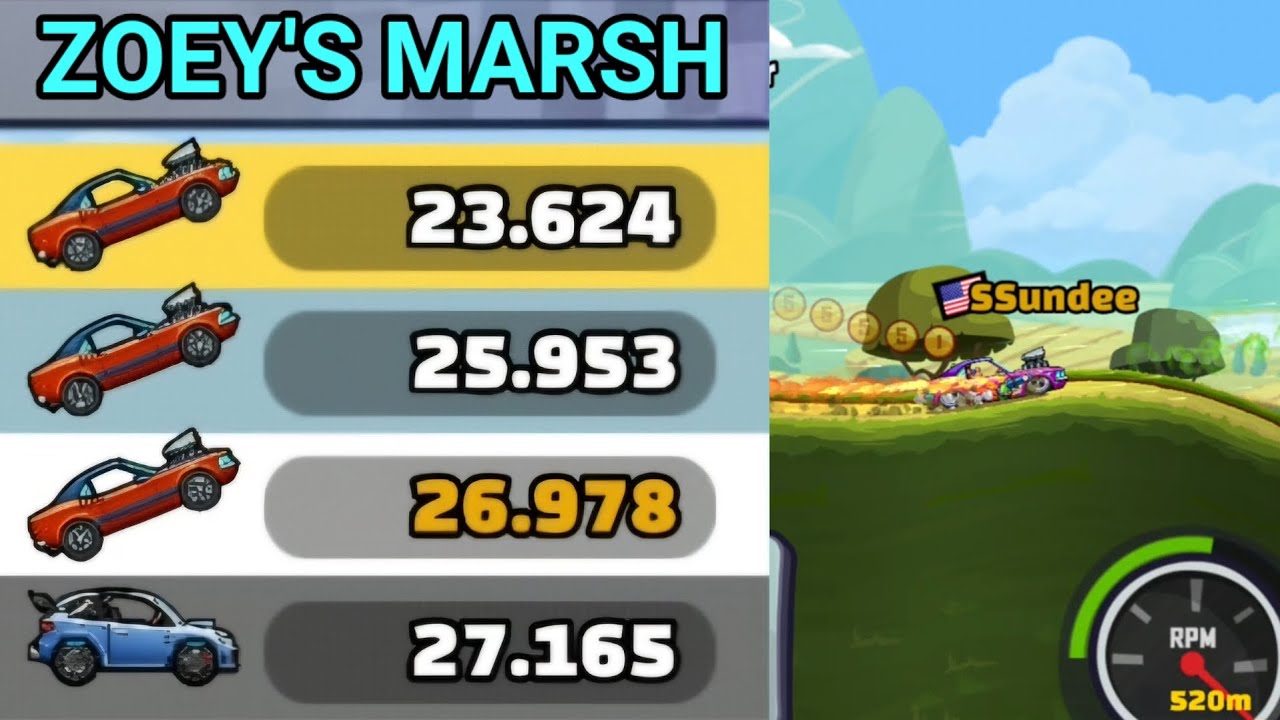 ZOEY'S MARSH MAP IN COMMUNITY SHOWCASE - Hill Climb Racing 2
