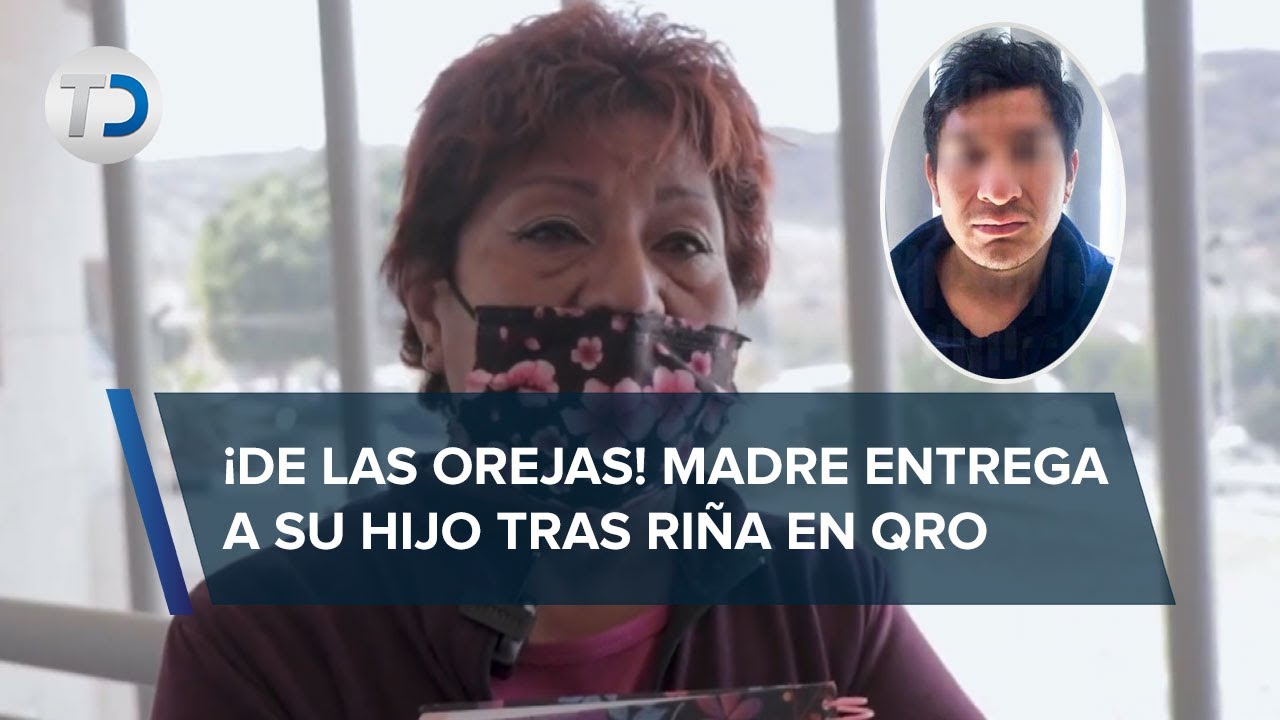 Mamá entrega a su hijo a Fiscalía de Querétaro por participar en riña en estadio Corregidora