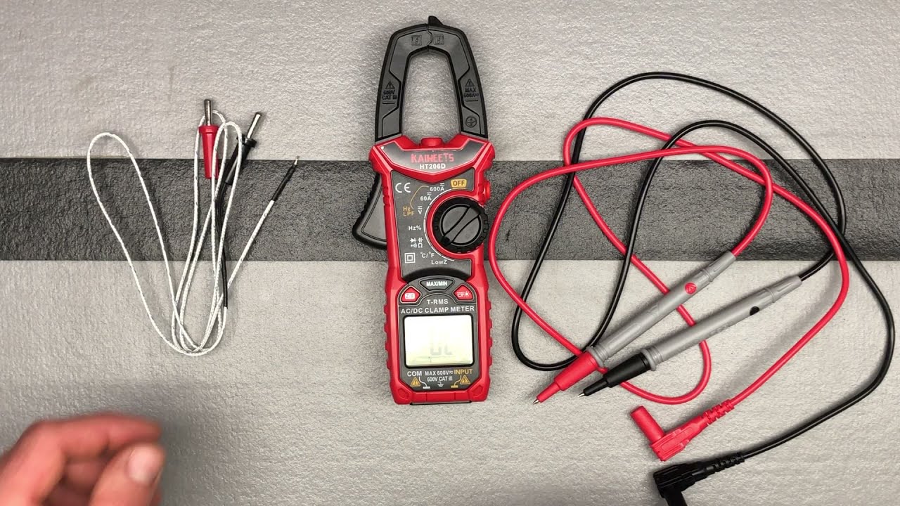 Демонстрация: цифровые клещи KAIWEETS HT206D T-RMS 6000 отсчётов, мультиметр-тестер напряжения