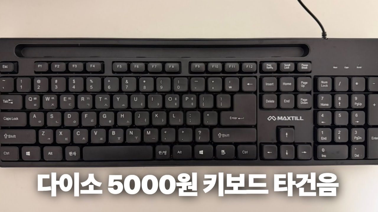 예상보다 조용했던 다이소 5000원짜리 키보드 타건음