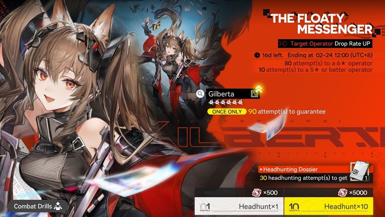 40 Headhunting Gilberta The Floaty Messenger Gacha Summon Arknights Endfield 
