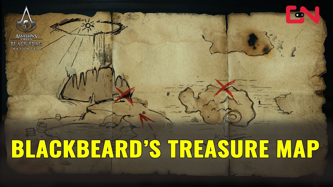 Blackbeard&rsquo;s Treasure Map Assassin's Creed Black Flag Resynced