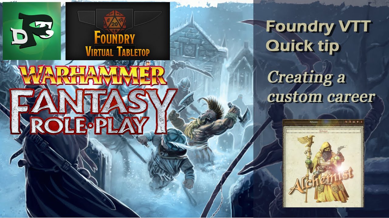 Foundry WFRP Quick Tip - Create a custom career