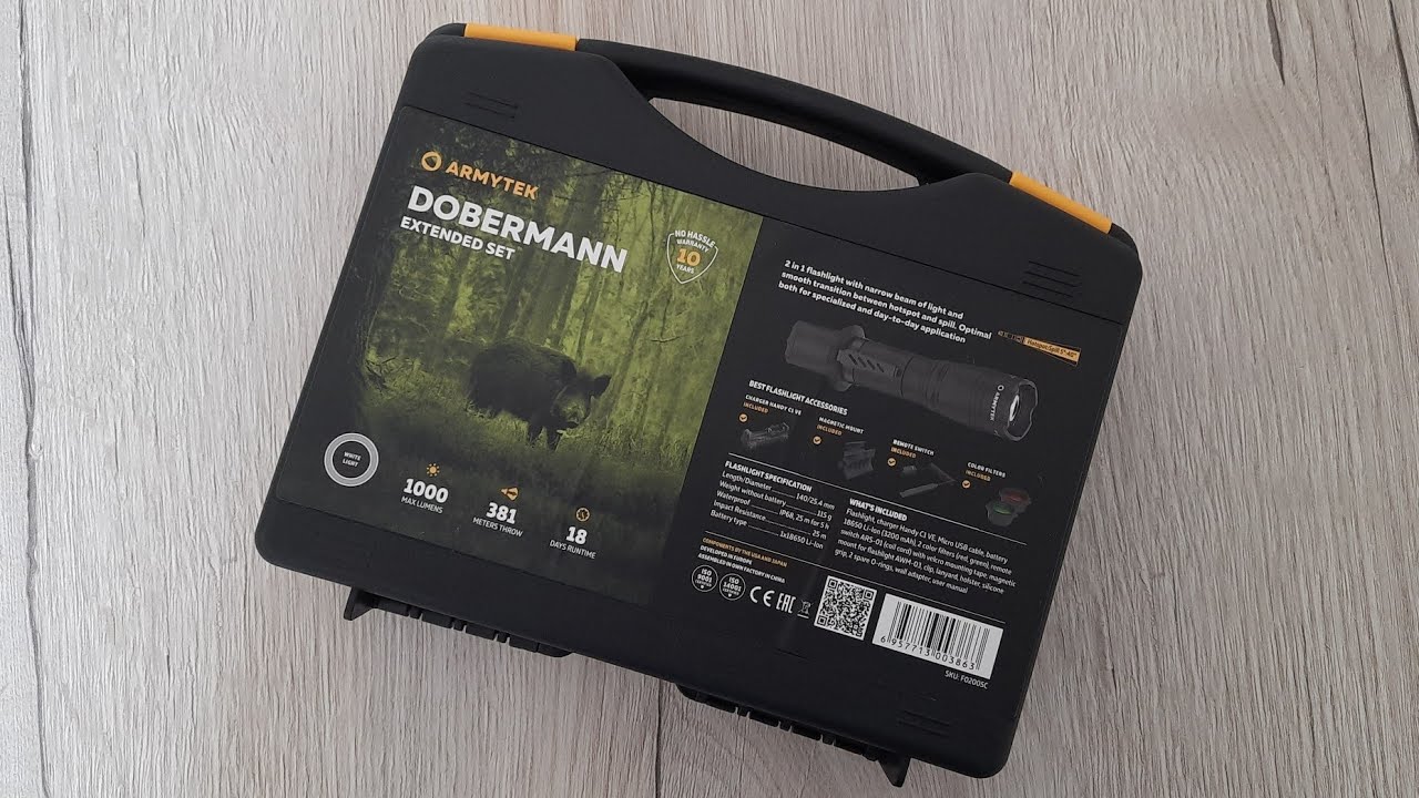 Подствольный фонарь ARMYTEK серии DOBERMAN EXTENDED SET.Отличный набор для охоты и не только😎