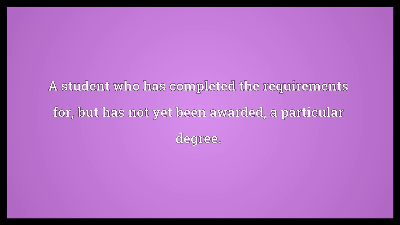 Graduand Meaning