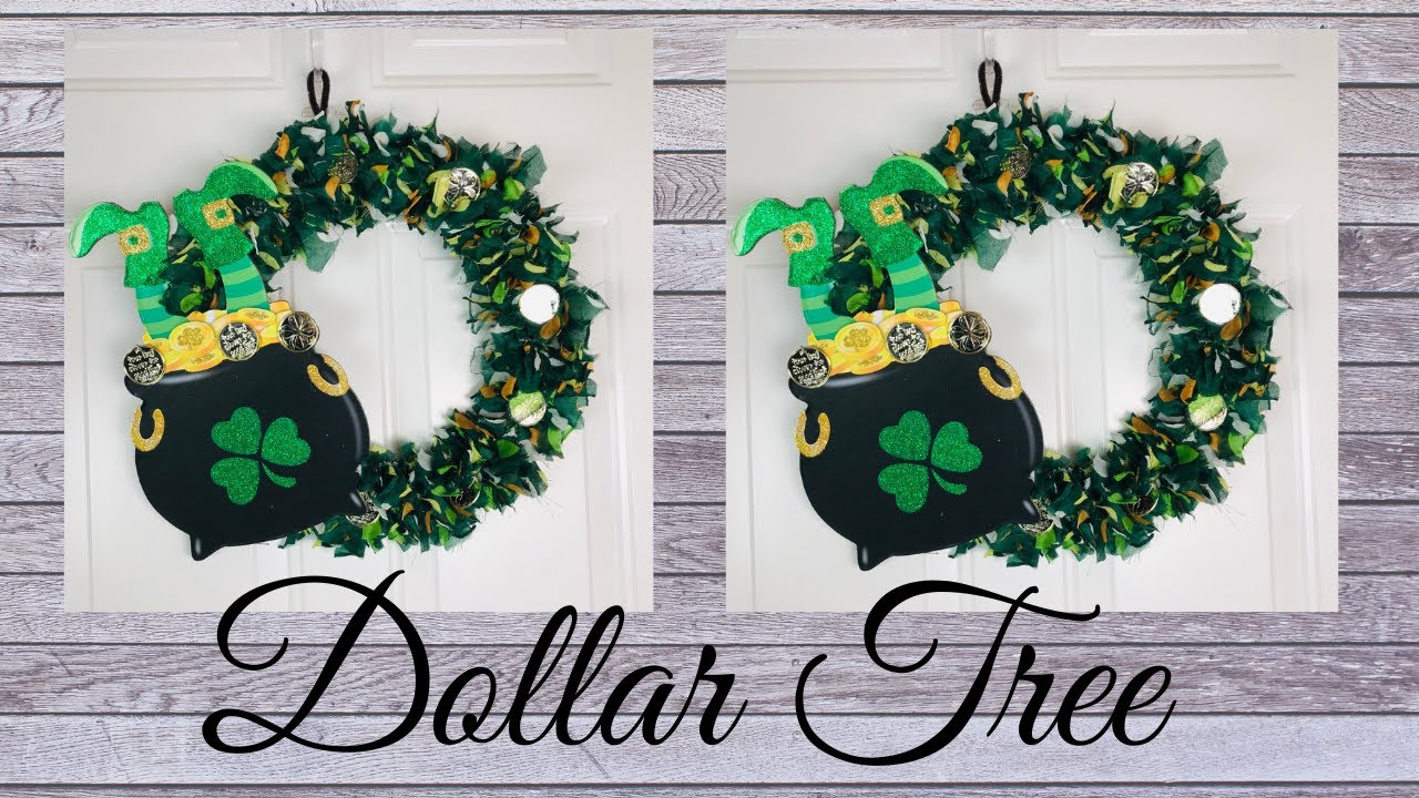 Dollar Tree 🍀 St. Patrick’s Day Wreath DIY☘️