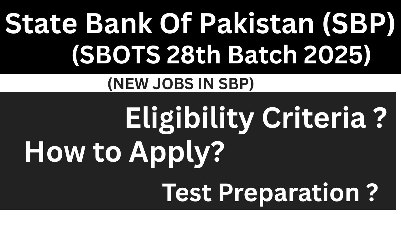SBOTS 28th Batch 2025 |State Bank Officers Training Scheme |Eligibility, Online Apply & Full Details