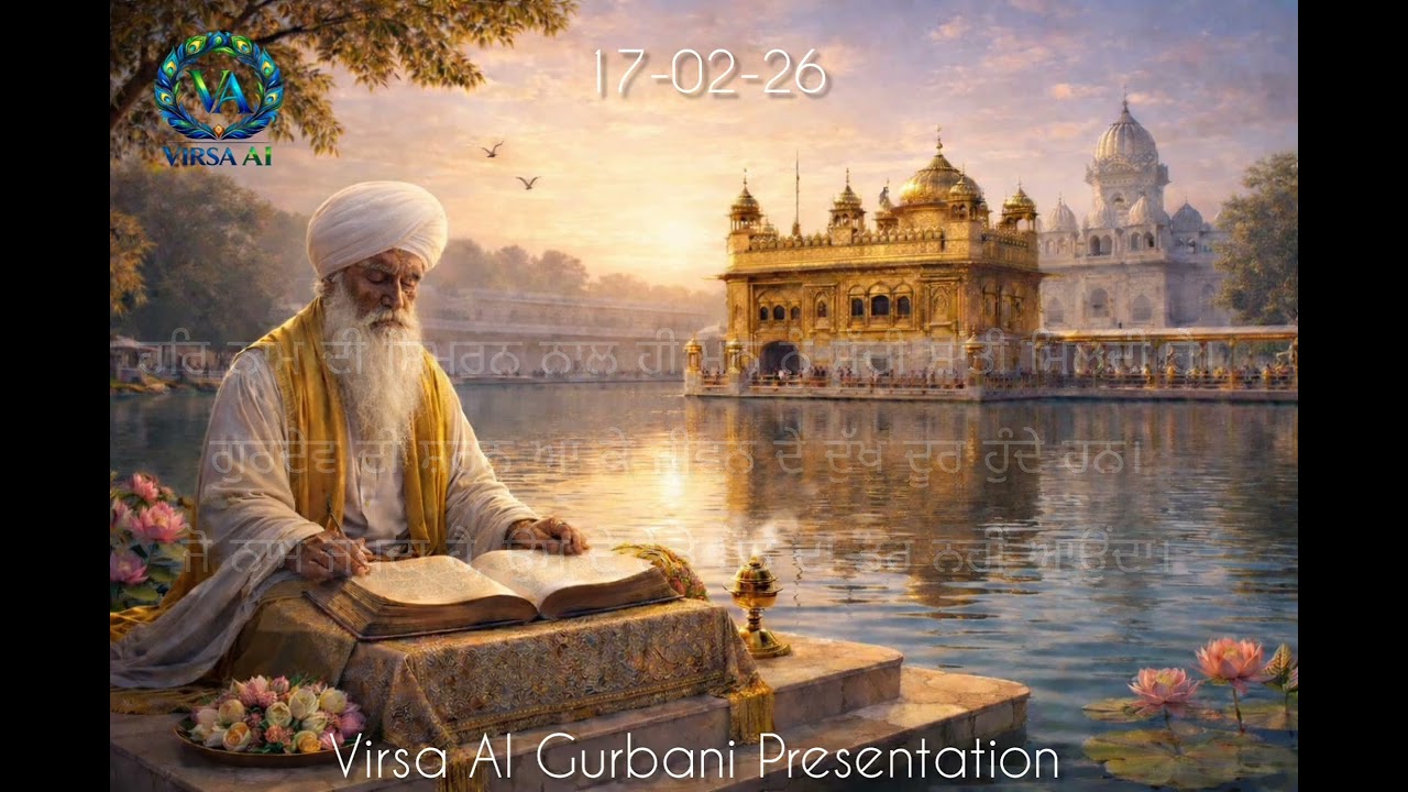 Feb 17-02-26. Hukamnama from Sri Darbar Sahib Amritsar In Shabad Kirtan style presentation 🙏 