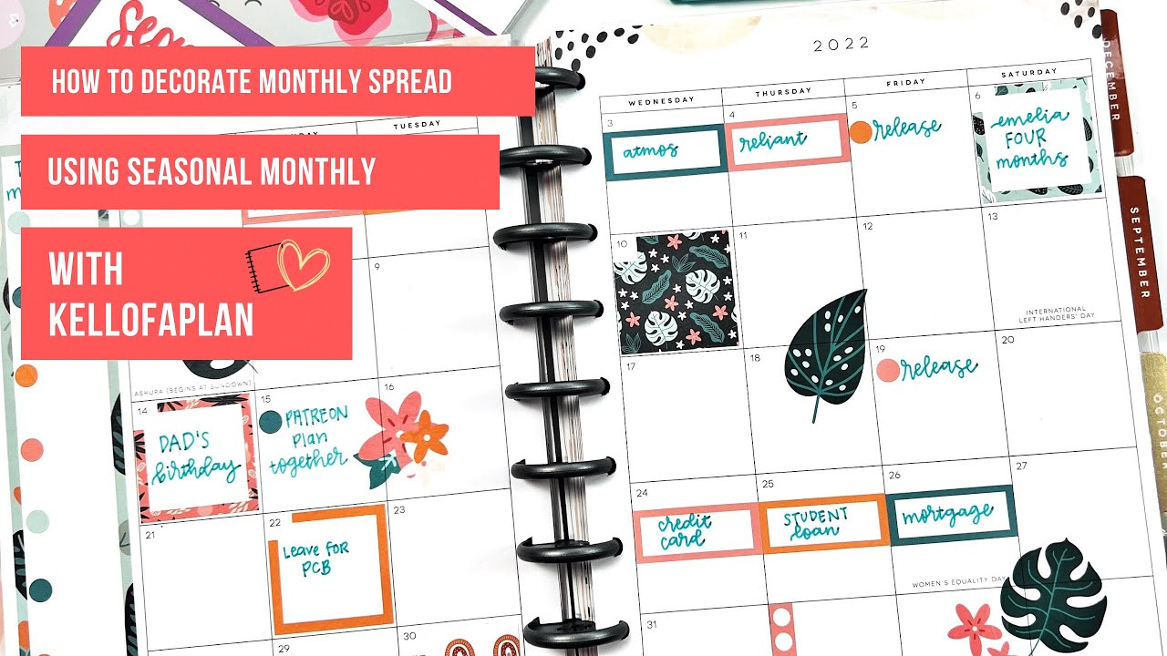 How to Decorate Your Monthly Spread