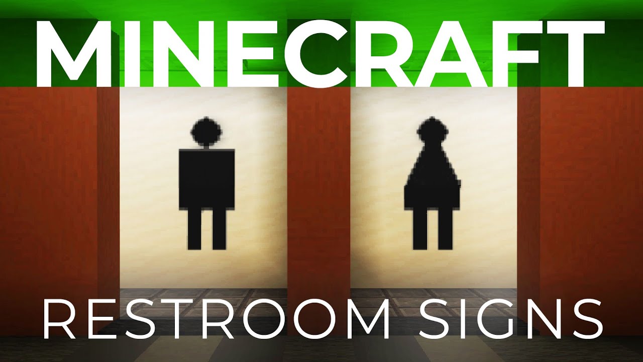 How to Create RESTROOM SIGNS in Minecraft! [TUTORIAL]