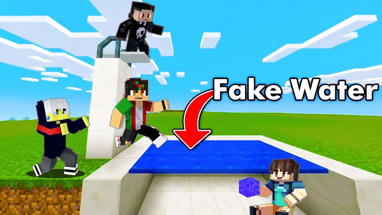 I Built a FAKE SWIMMING POOL to Prank my FRIEND in Minecraft (Tagalog)