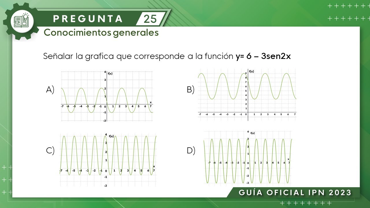 Guía IPN 2023 | Trigonometría Pregunta No. 25 | Conocimientos generales