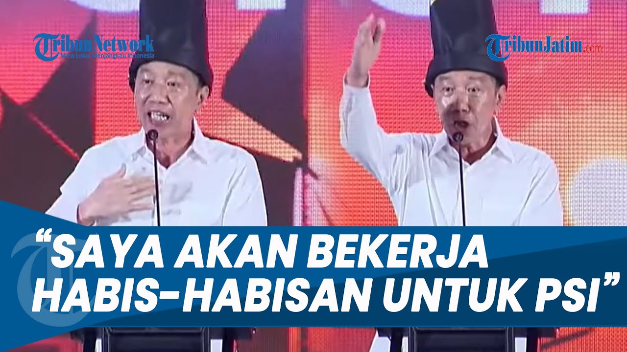 MENGGEBU-GEBU! Jokowi di Rakernas: Saya akan Kerja Mati-matian untuk PSI