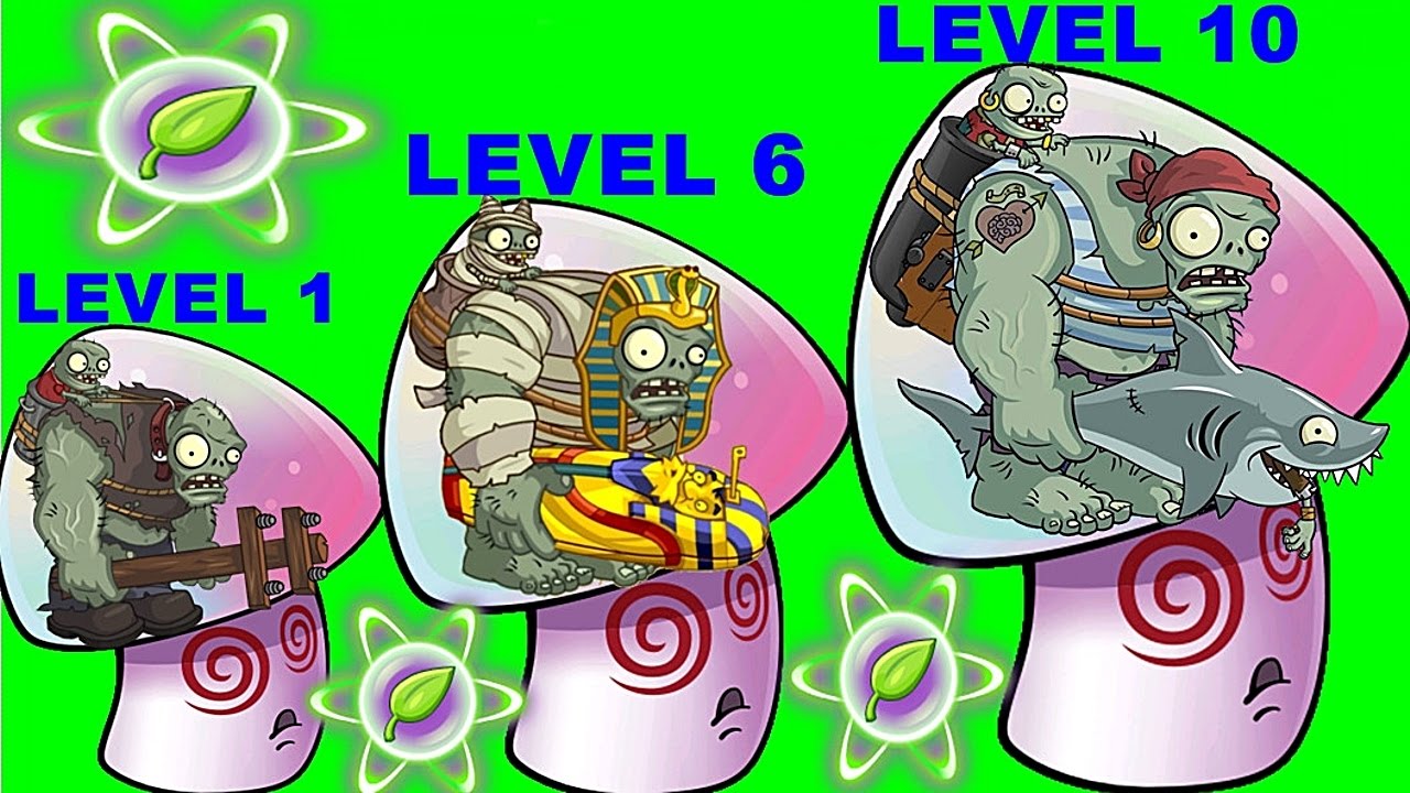 Hypno-shroom Pvz2 Level 1-6-10 Max Level in Plants vs. Zombies 2: Gameplay 2017