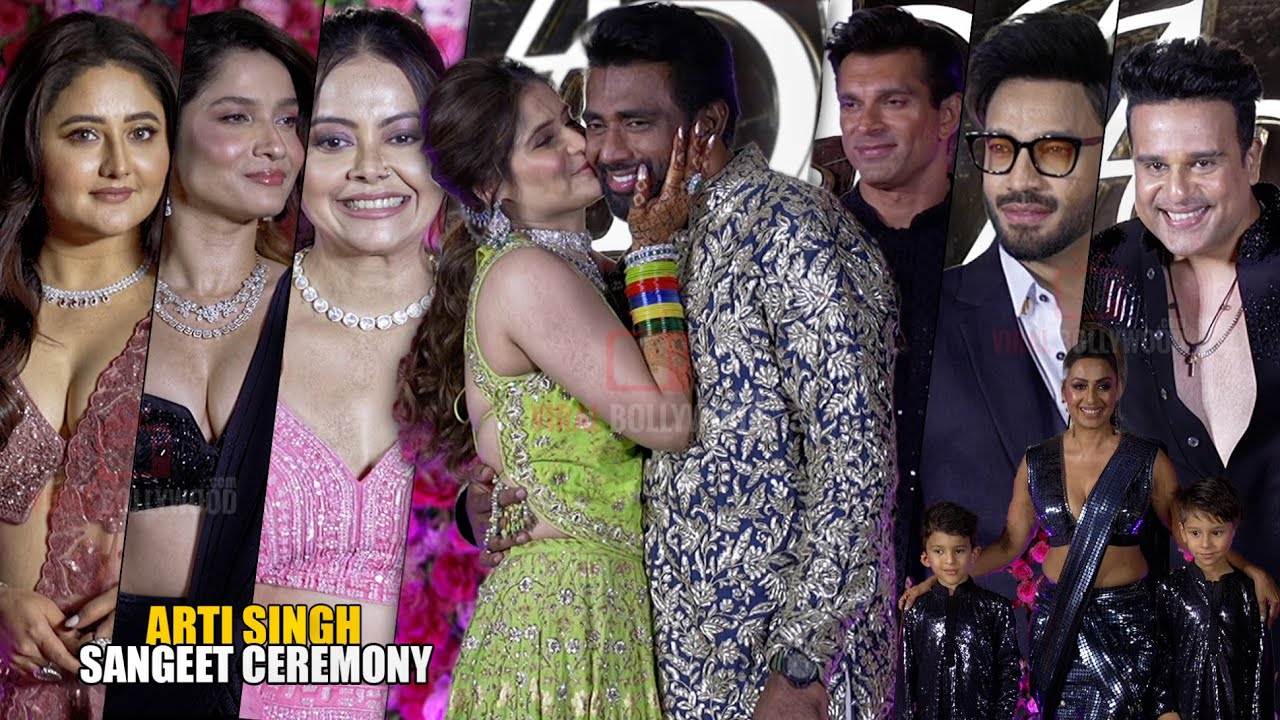 Celebrities arrives at Arti Singh Sangeet Ceremony | Rashami, Ankita, Vicky, Devoleena, Karan Singh