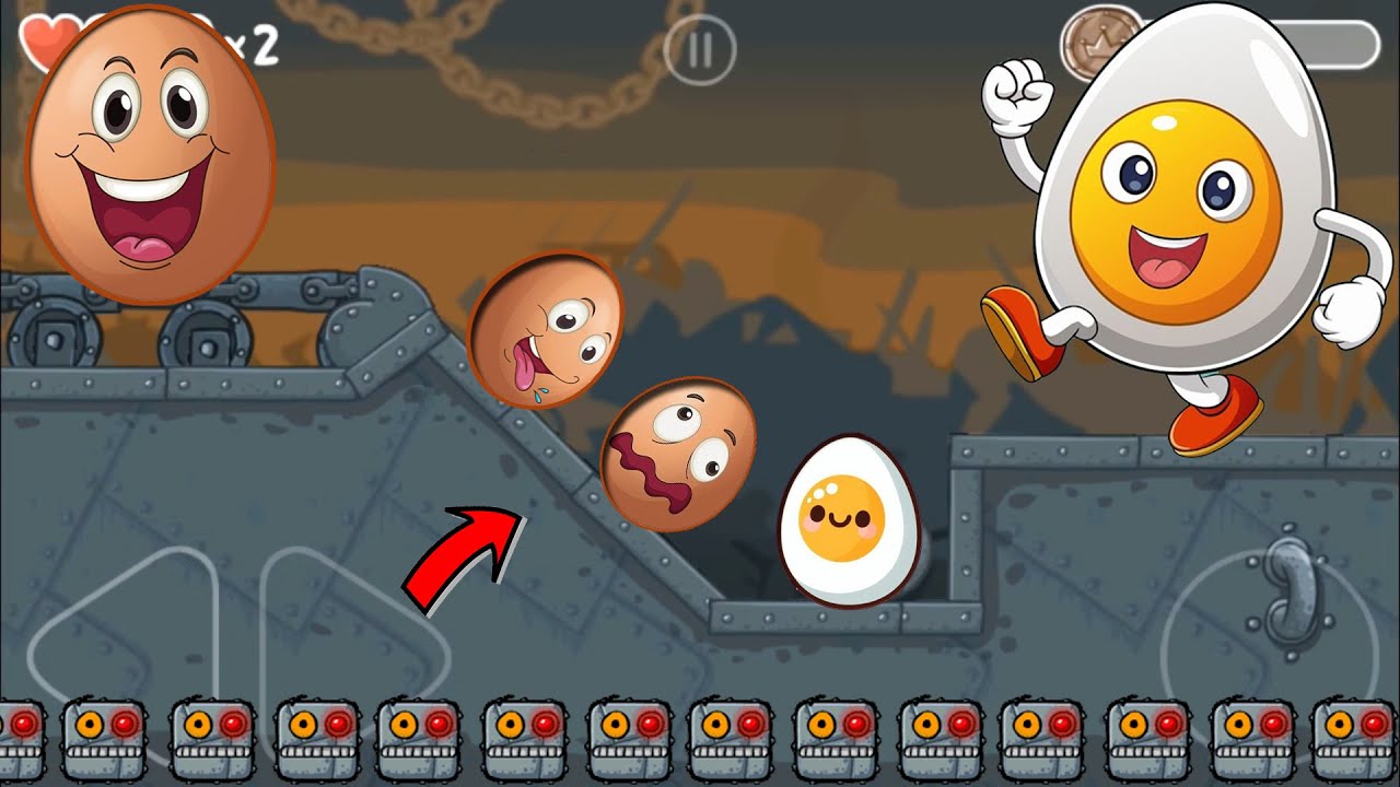 Big Red Ball 4 vs Egg Ball All Level Mixup Stage 38