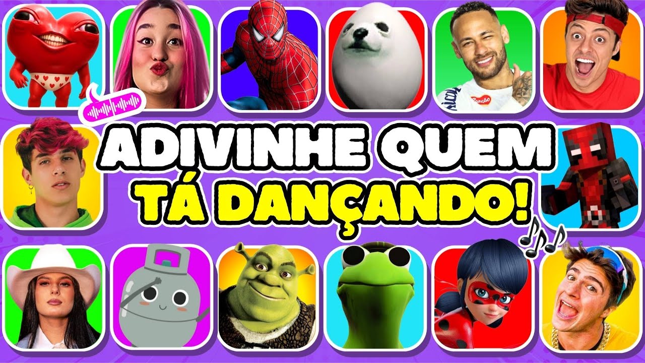 ADIVINHE QUEM TÁ DANÇANDO! 🎶Neymar, Emilly Vick, Shrek, Ana Castela, Rato Milton, Enaldinho, Void