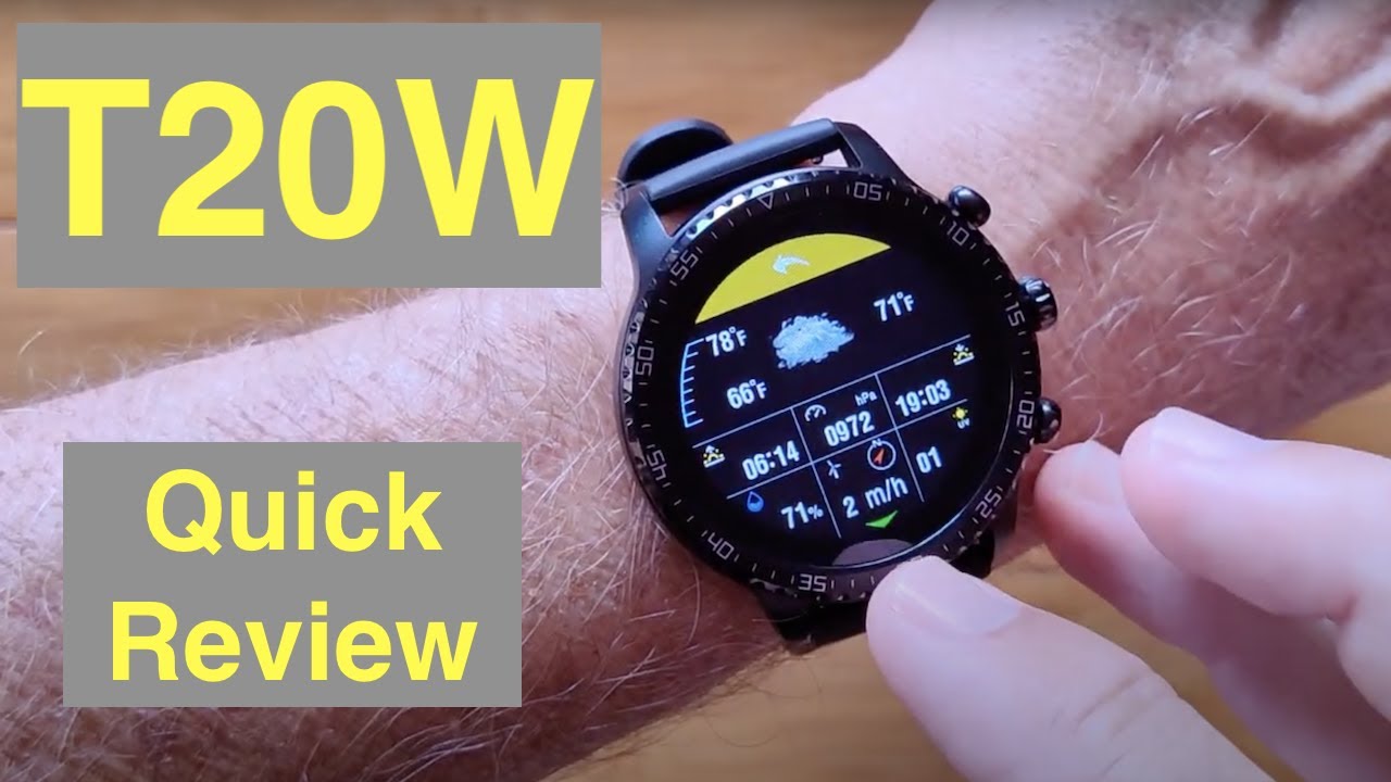 TINWOO T20W 5ATM Waterproof Always On Screen Qi Charging Fitness Sports Smartwatch: Quick Overview