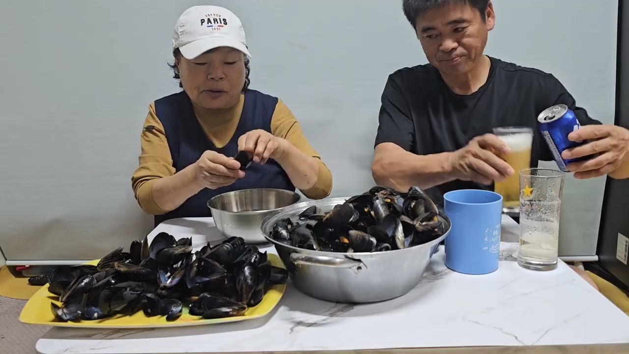 전라도에서공수해온홍합먹방