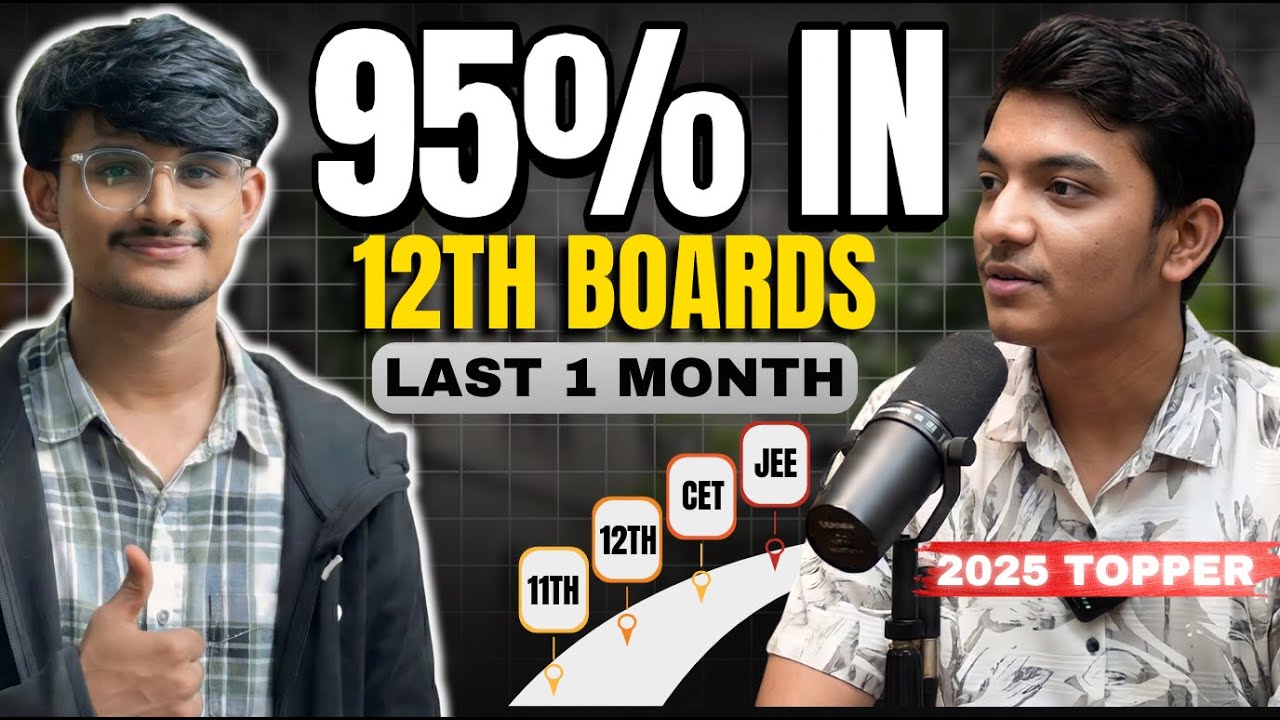 95% in 12th HSC Boards 🔥 | How he Cracked MHT-CET just by studying BOARDS | Last 1 Month Strategy
