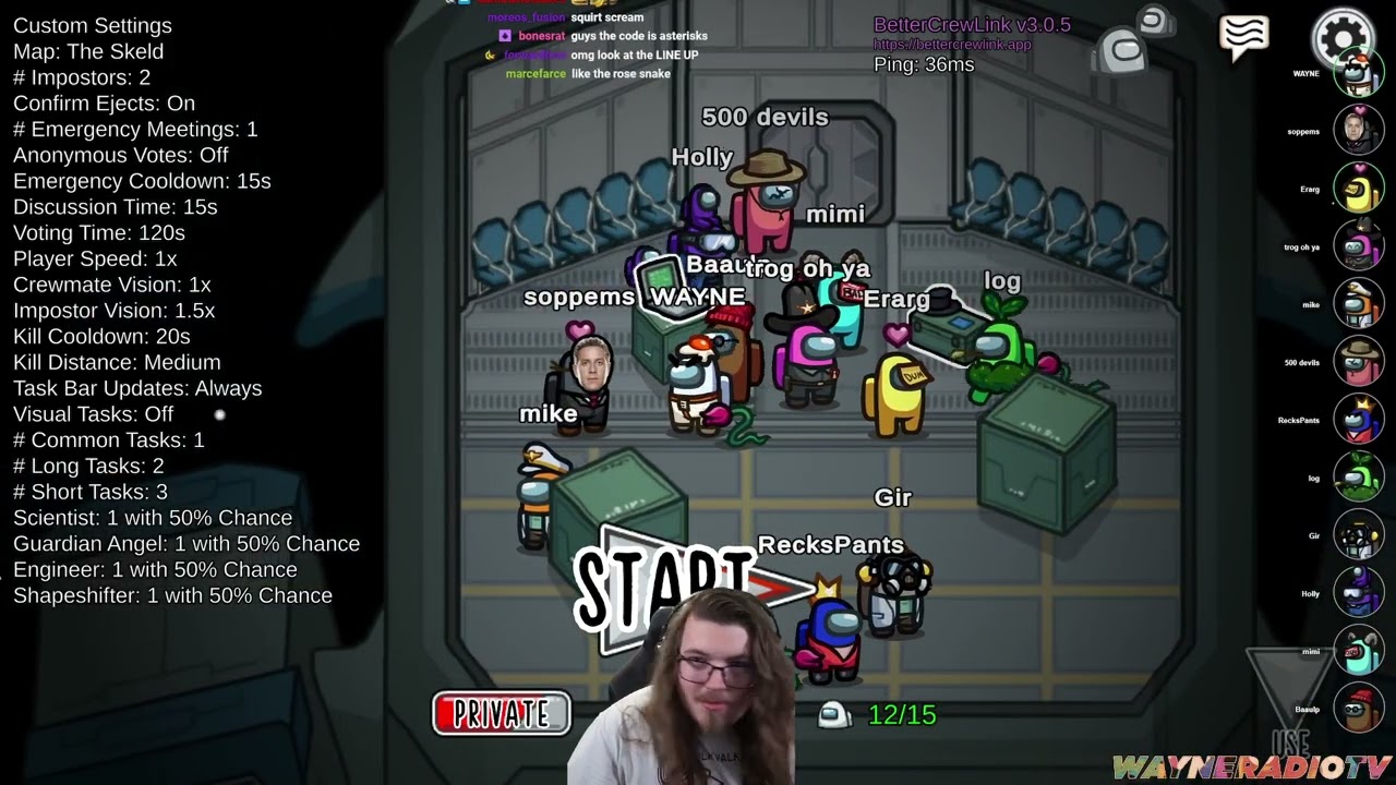 RTVS Among Us PROXIMITY VOICE - R.I.P. DA QUEEN STREAM (WAYNERADIOTV)