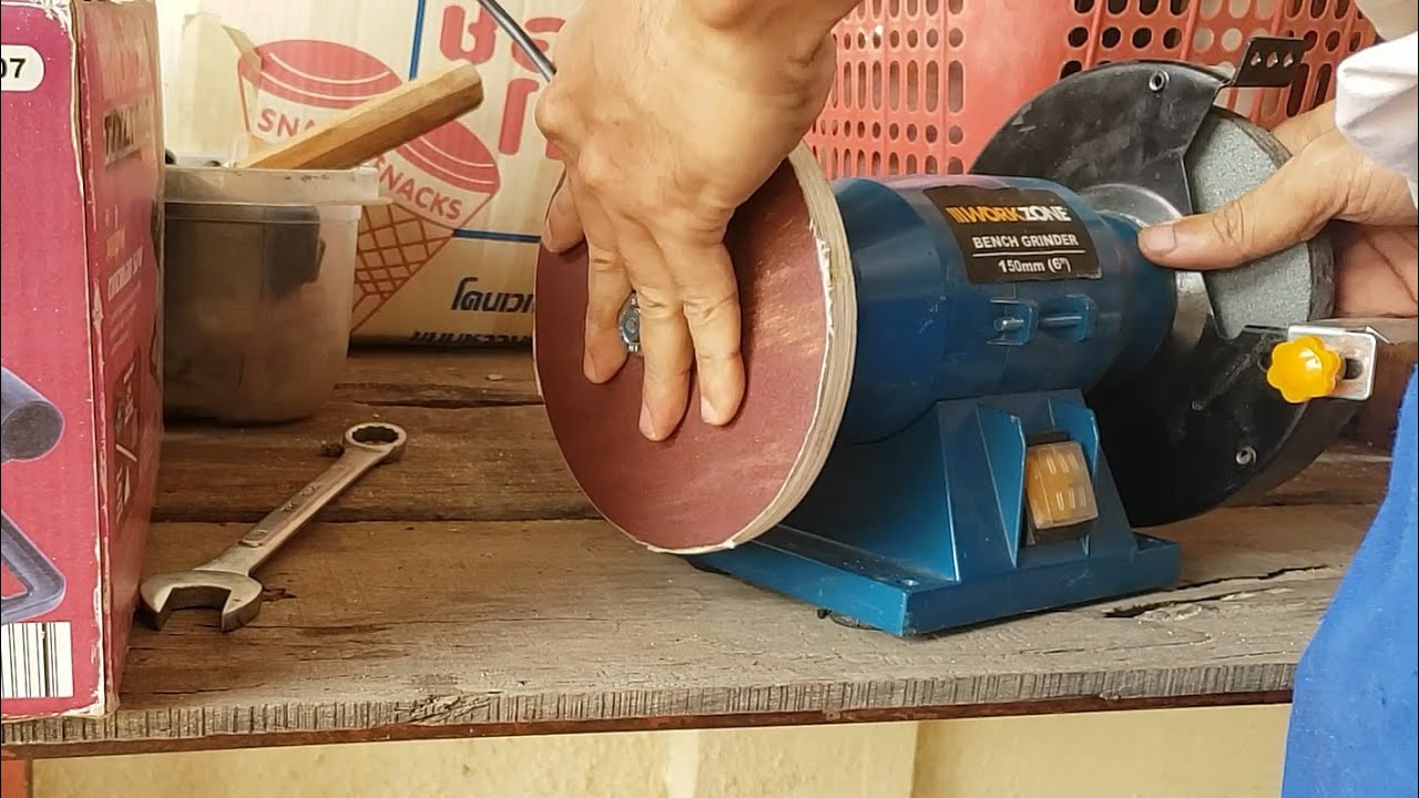 Modify Bench Grinder to Disk Sander #workzone