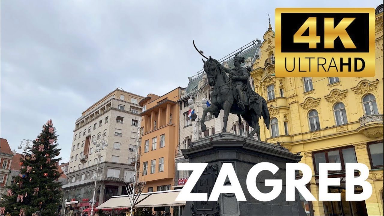 Walking Tour - Advent - Zagreb 🇭🇷【4K】Experience Croatia
