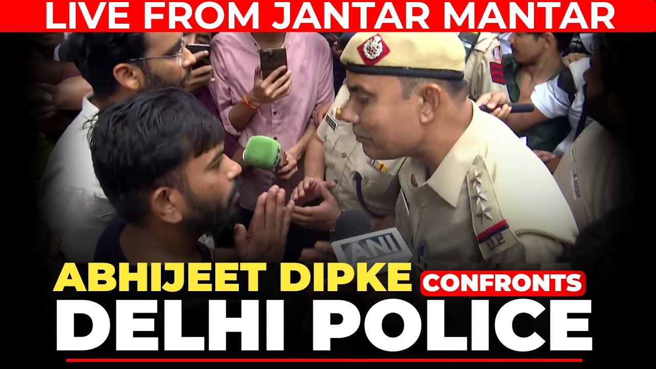 LIVE: Abhijeet Dipke Confronts Delhi Police Amid Protest | CJP Parliament March | Sonam Wangchuk