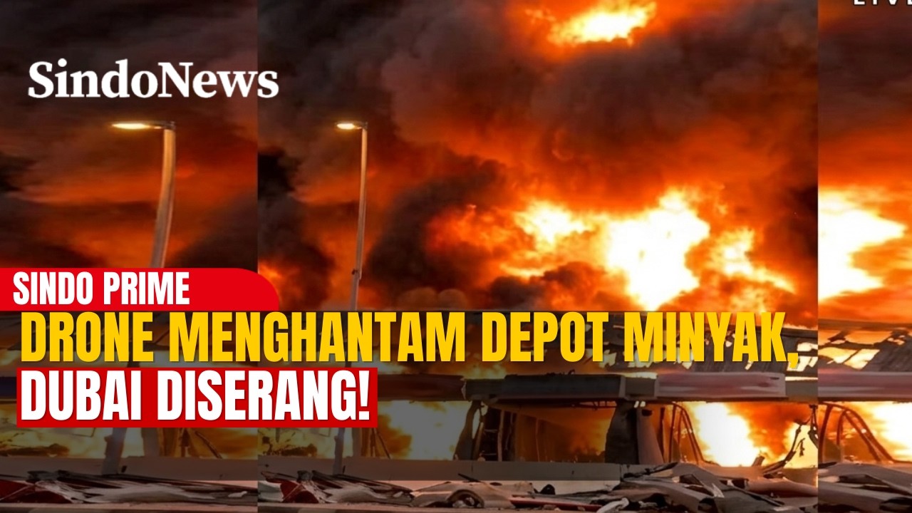 Drone Serang Depot Minyak di Dubai, Kebakaran Hebat Terjadi | SINDO PRIME | 18/03