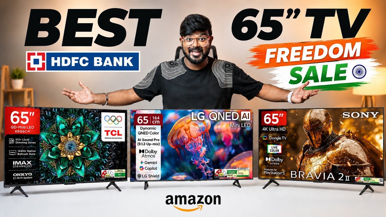 Price Drop Alert🔥Best 65 in Smart TV to Buy in Amazon Great Freedom Sale 2026 | Tv Offers Amazon