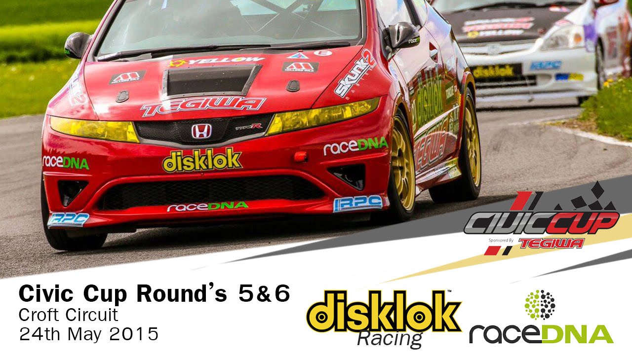 Civic Cup 2015 at Croft Circuit in the Disklok RaceDNA Honda Civic FN2 Type R