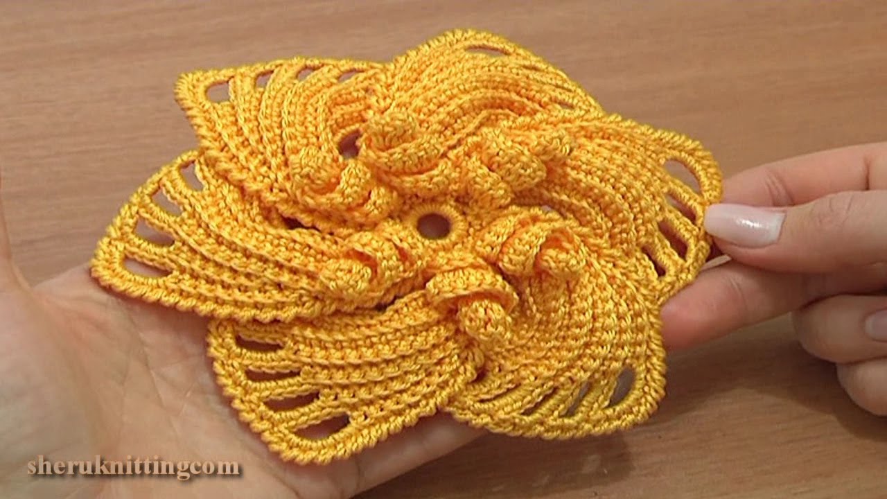 You will be amazed! Stunning Crochet FLOWER! Easily To Make Spirals.CROCHET FLOWER 2 Parts in Video