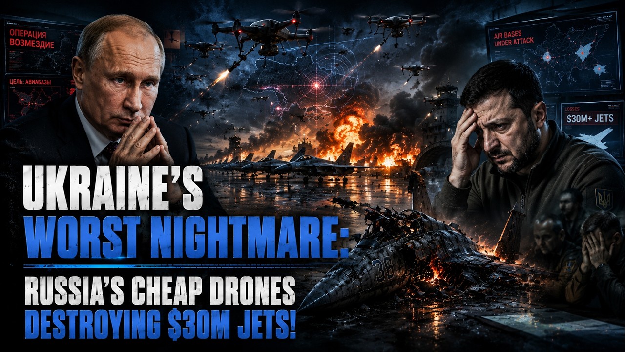 How Russia&rsquo;s New Jet Drone Destroyed Two MiG 29s On The Ground! 🚨