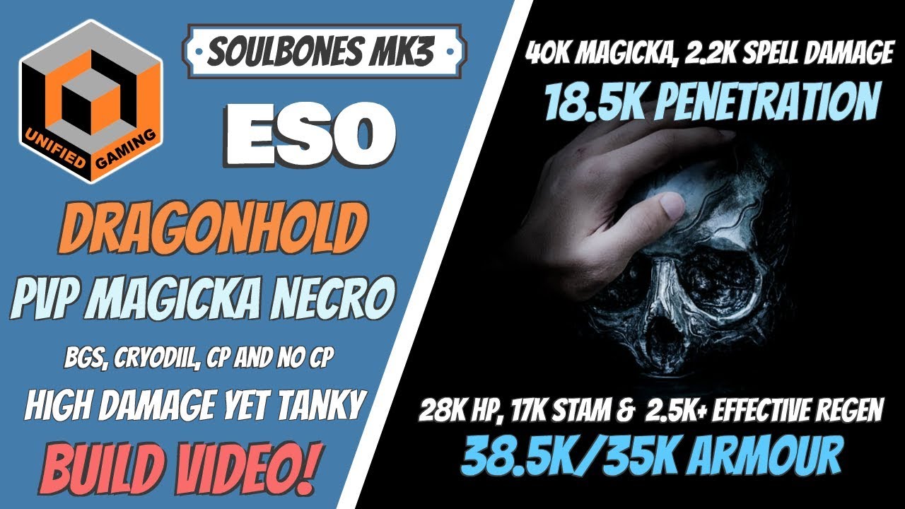 ESO Magicka Necromancer PVP Build & Gameplay - Elder Scrolls Online Dragonhold