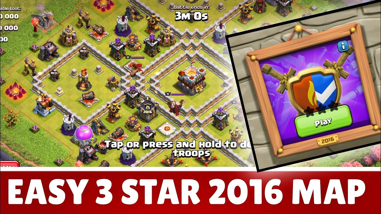 How To Complete 10 Years of Clash Challenge Event in coc | 2016 Map | Coc 10 Years of Clash