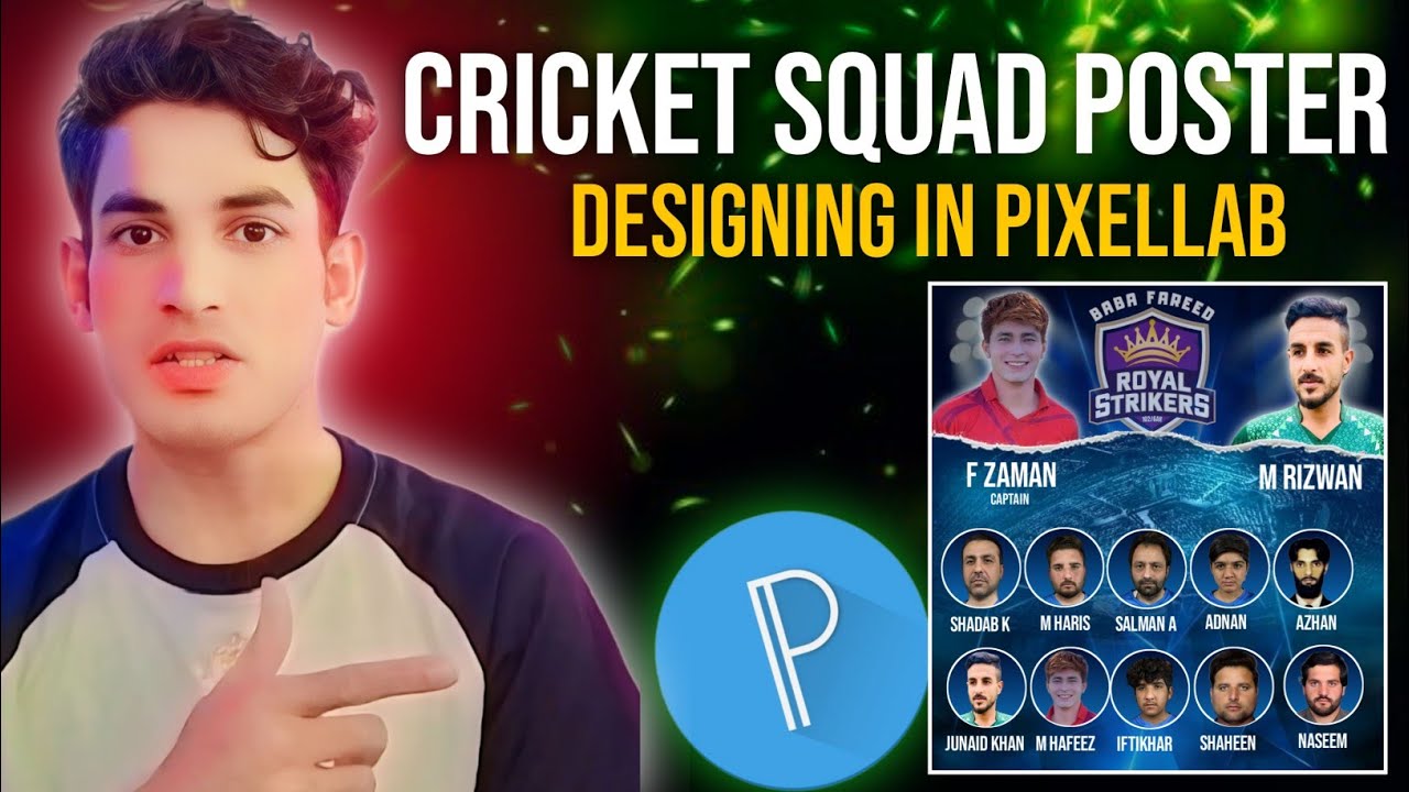 Cricket team  squad banner editing tutorial for beginners. #cricket