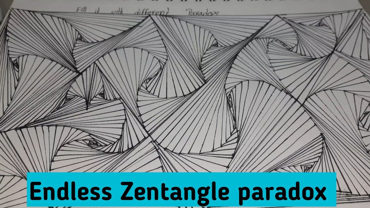Endless paradox||Zentangle paradox ||Zentangle patterns for beginners