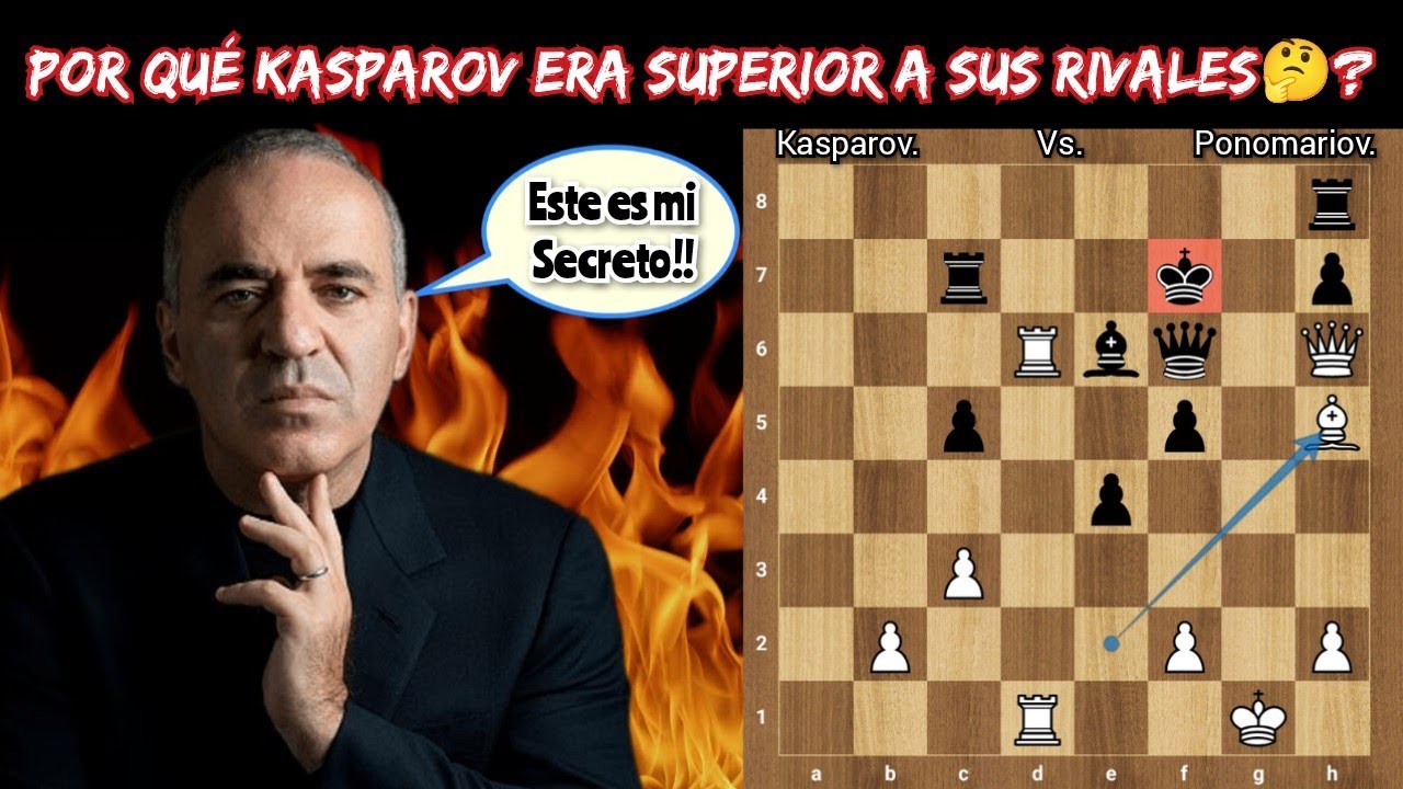 POR ESTA RAZÓN KASPAROV ERA MEJOR QUE SUS RIVALES😱!! Kasparov vs. Ponomariov (Linares 2002).