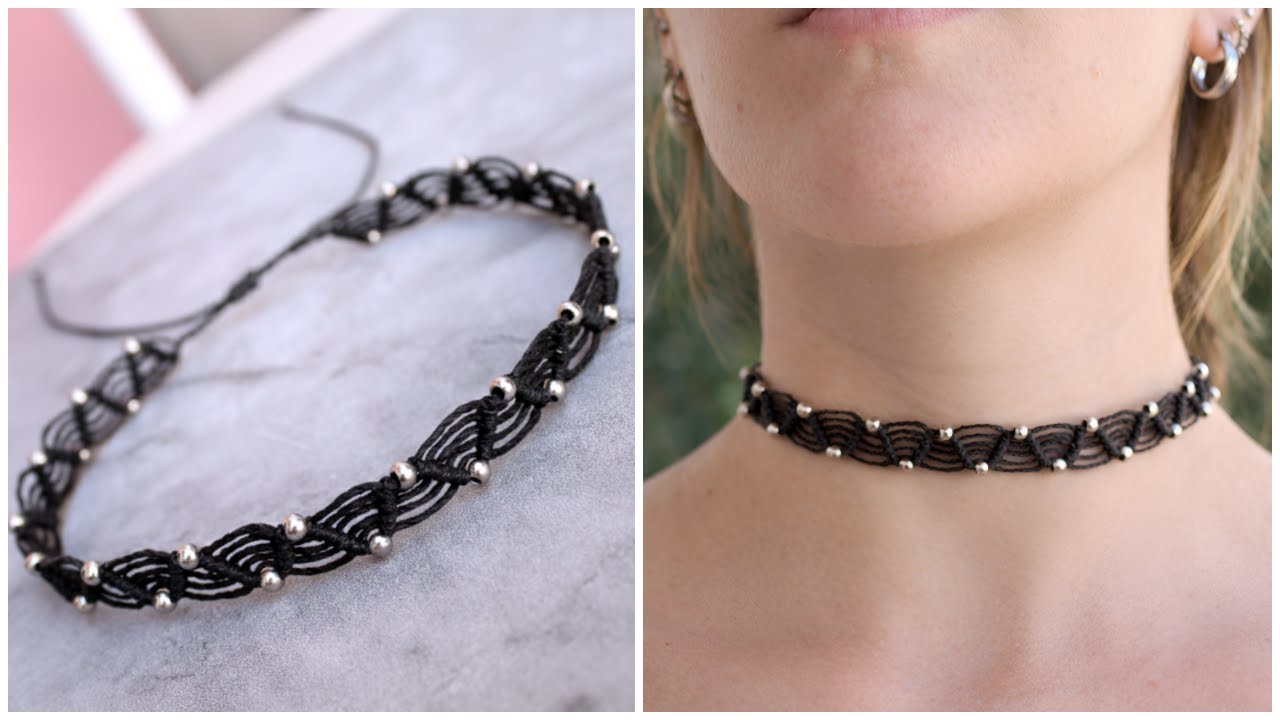 Collar de Macram&eacute; Paso a Paso | Nudo Fest&oacute;n con Hilo Encerado #macramenecklace