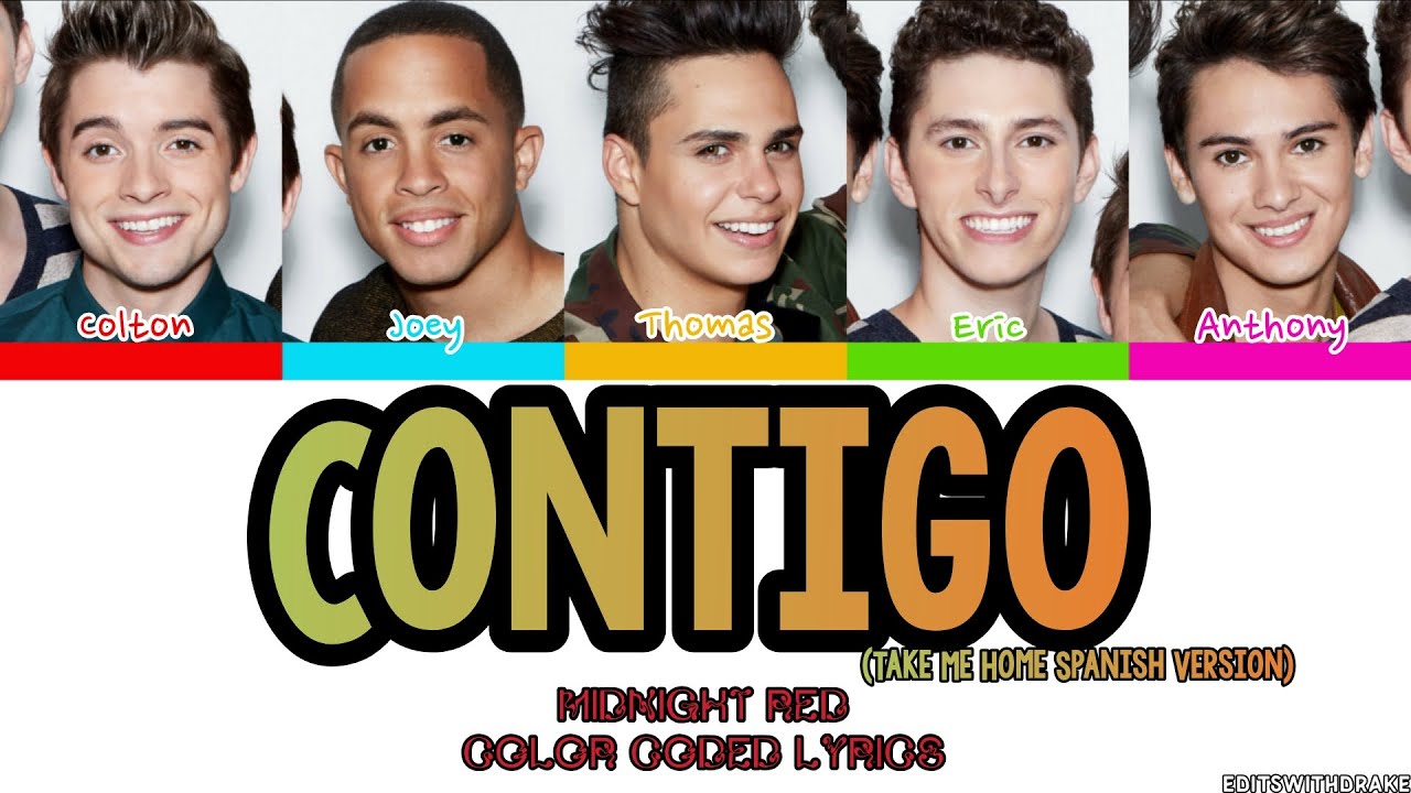 Midnight Red 'Contigo (Take Me Home)' (Full Spanish Version) Lyrics (Color Coded Lyrics)